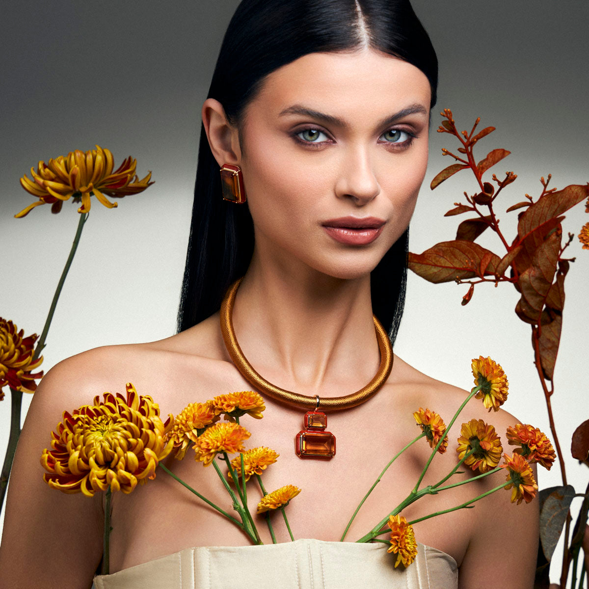 Deep Yellow Waxed Cord Necklace