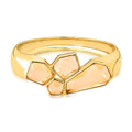 18K Gold-Plated Bracelet with Geometric Crystals