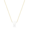 18K Gold-Plated Necklace with Mother-of-Pearl Holy Spirit Pendant