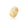 18K Gold-Plated Pavé Zirconia Ring