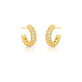 18K Gold-Plated Braided Half Hoop Earrings