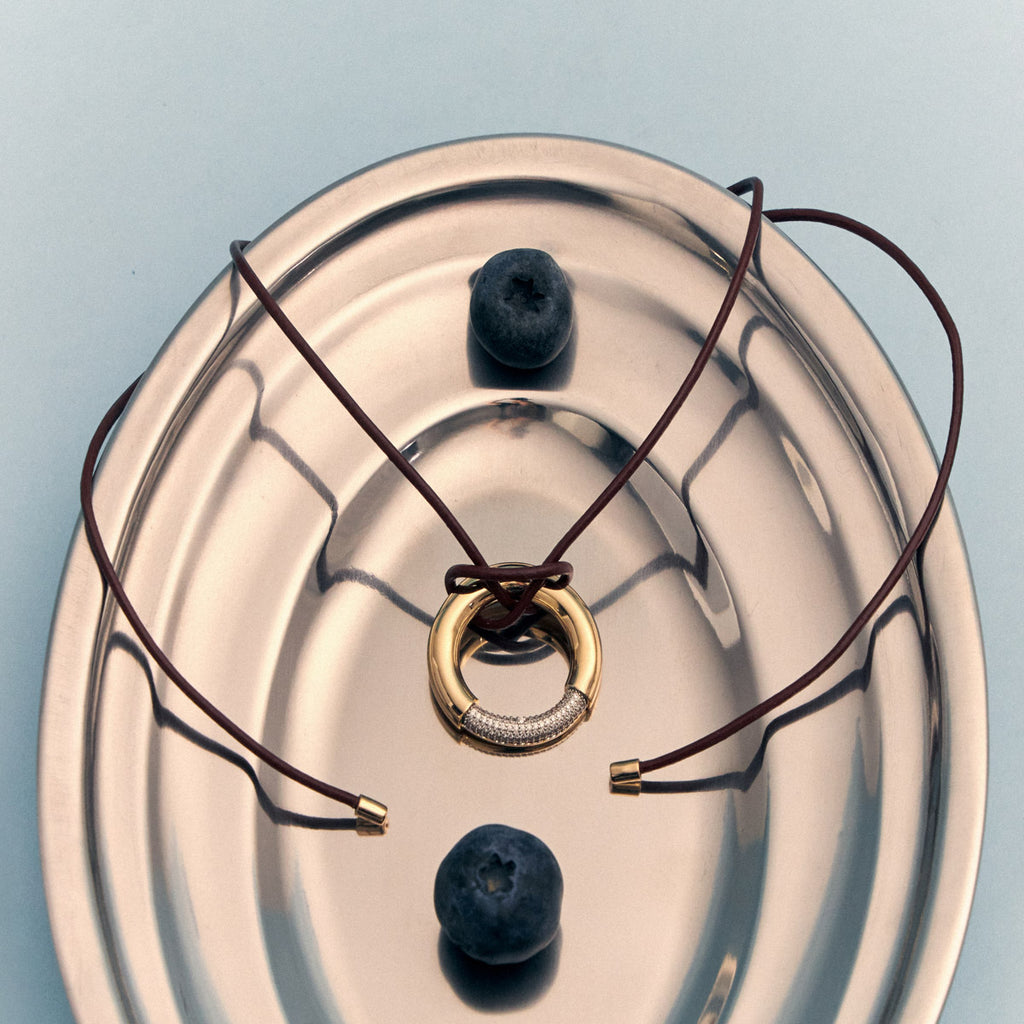 Pavé Circle Pendant Necklace