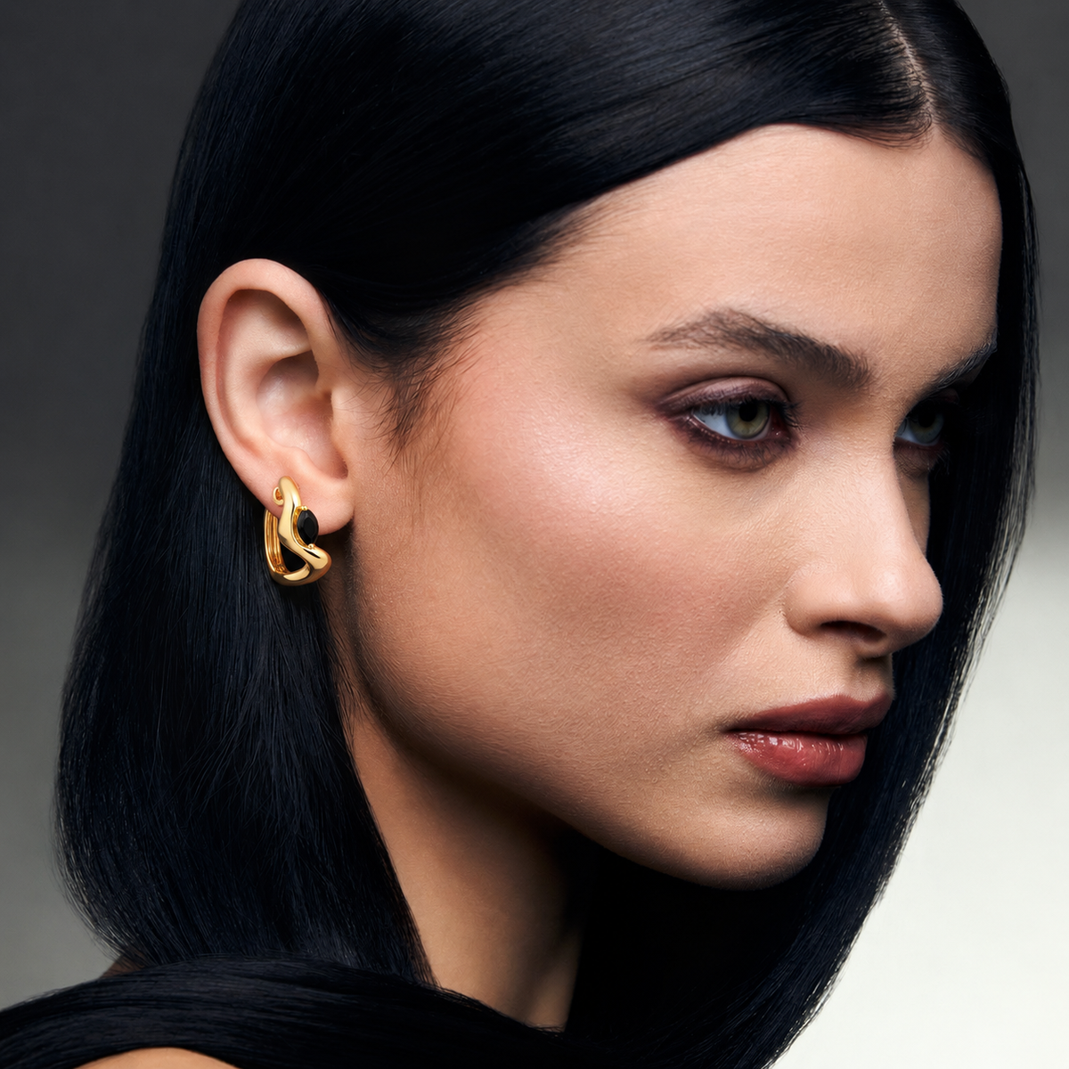 Navette Crystal Curve Hoops