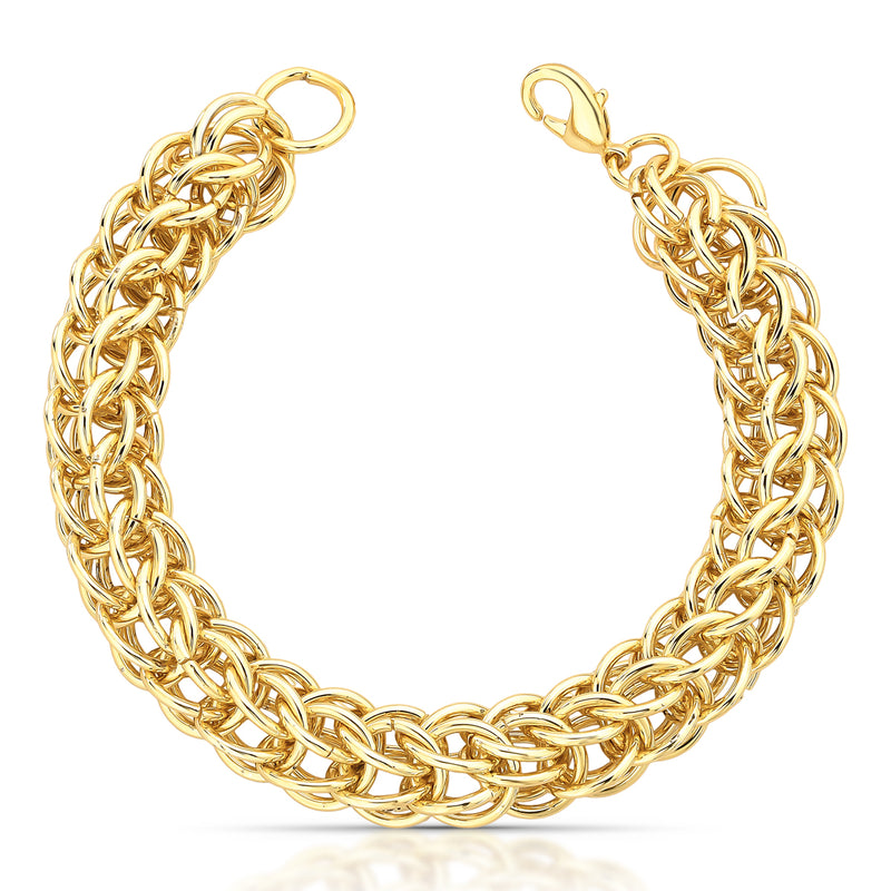 Flexible Textured Bracelet – 18K Gold Plated