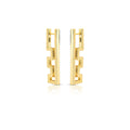 Geometric Open Hoop Earrings – 18K Gold Plated
