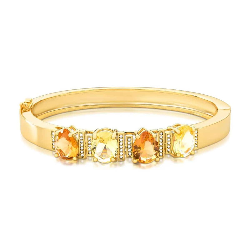Interlaced Bracelet with Crystals and Zirconia