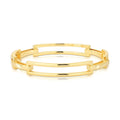 Modern Openwork Bangle – 18K Gold Plated