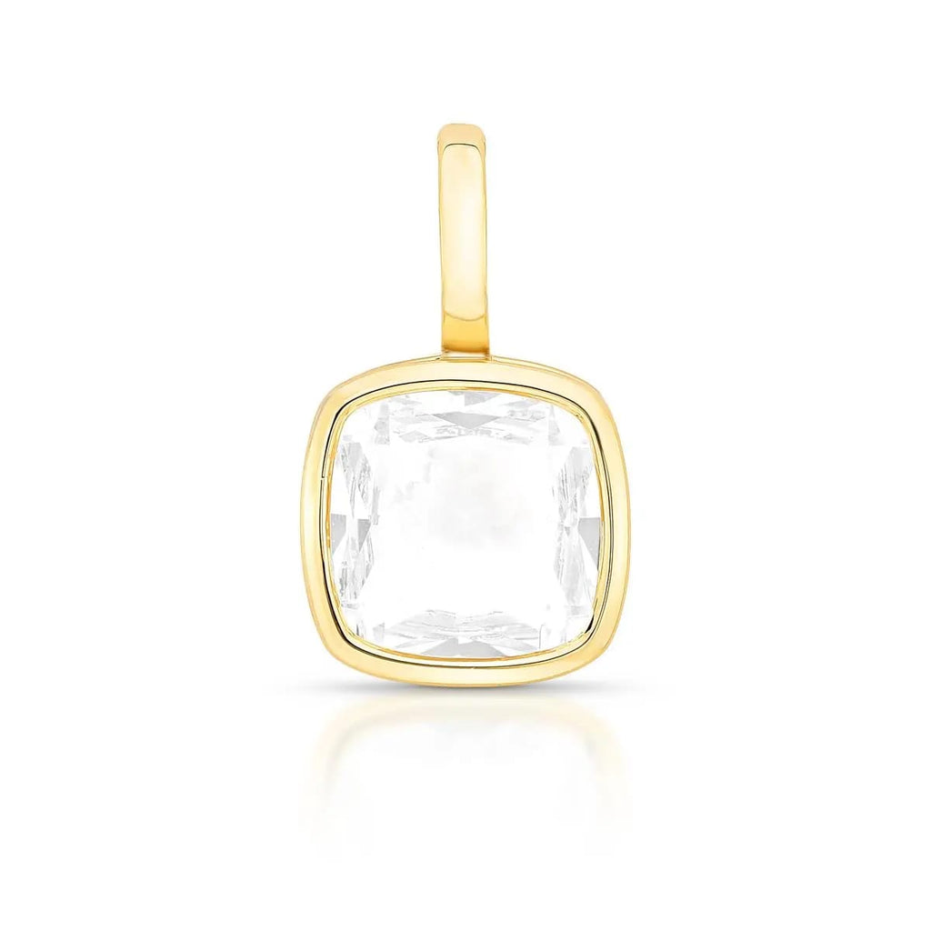 Pendant with a square crystal clasp - Transparent