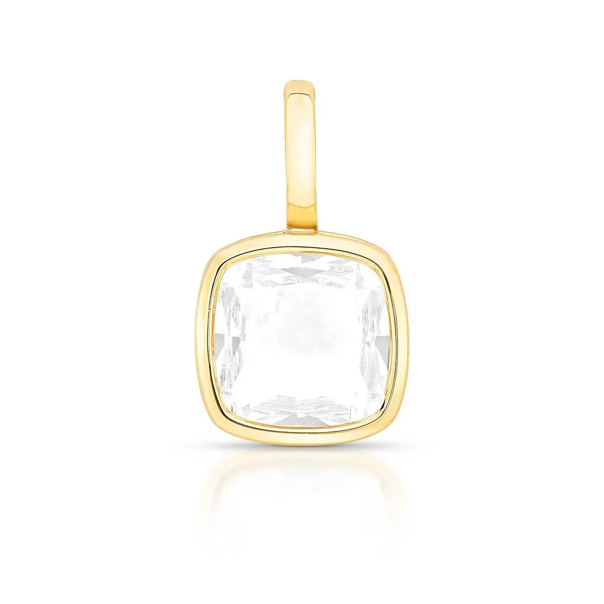 Pendant with a square crystal clasp - Transparent