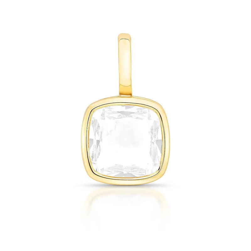Pendant with a square crystal clasp - Transparent