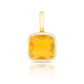 Pendant with a square crystal clasp - Yellow