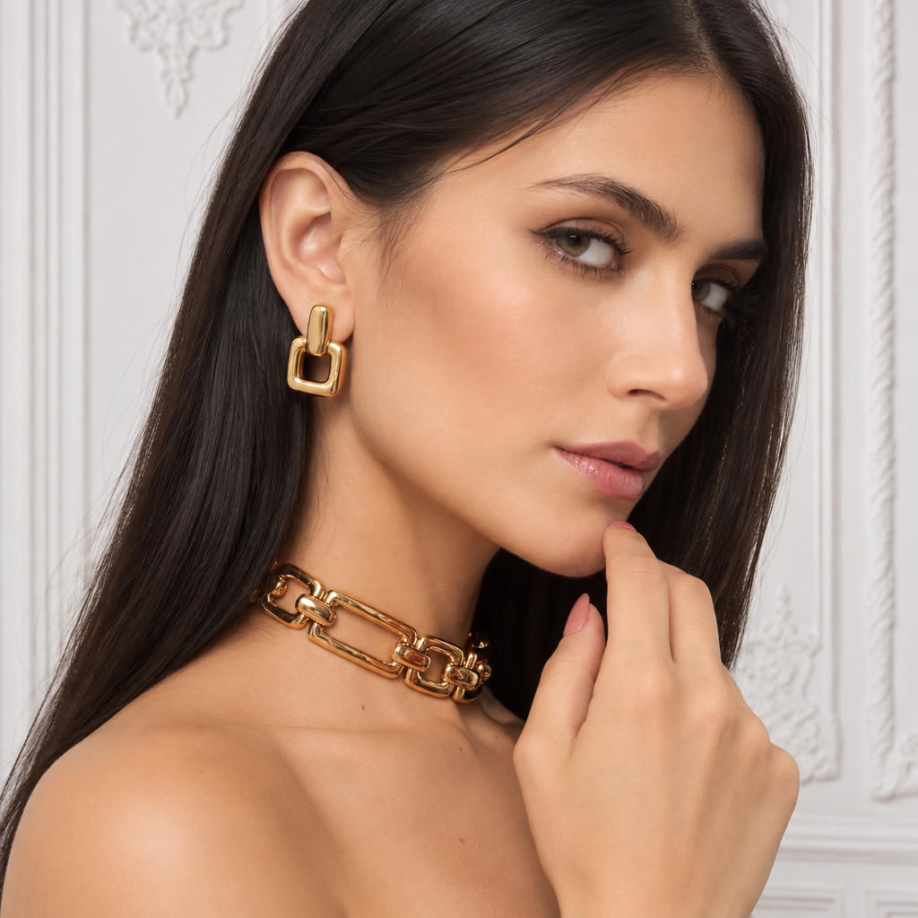 Open Link Choker Necklace