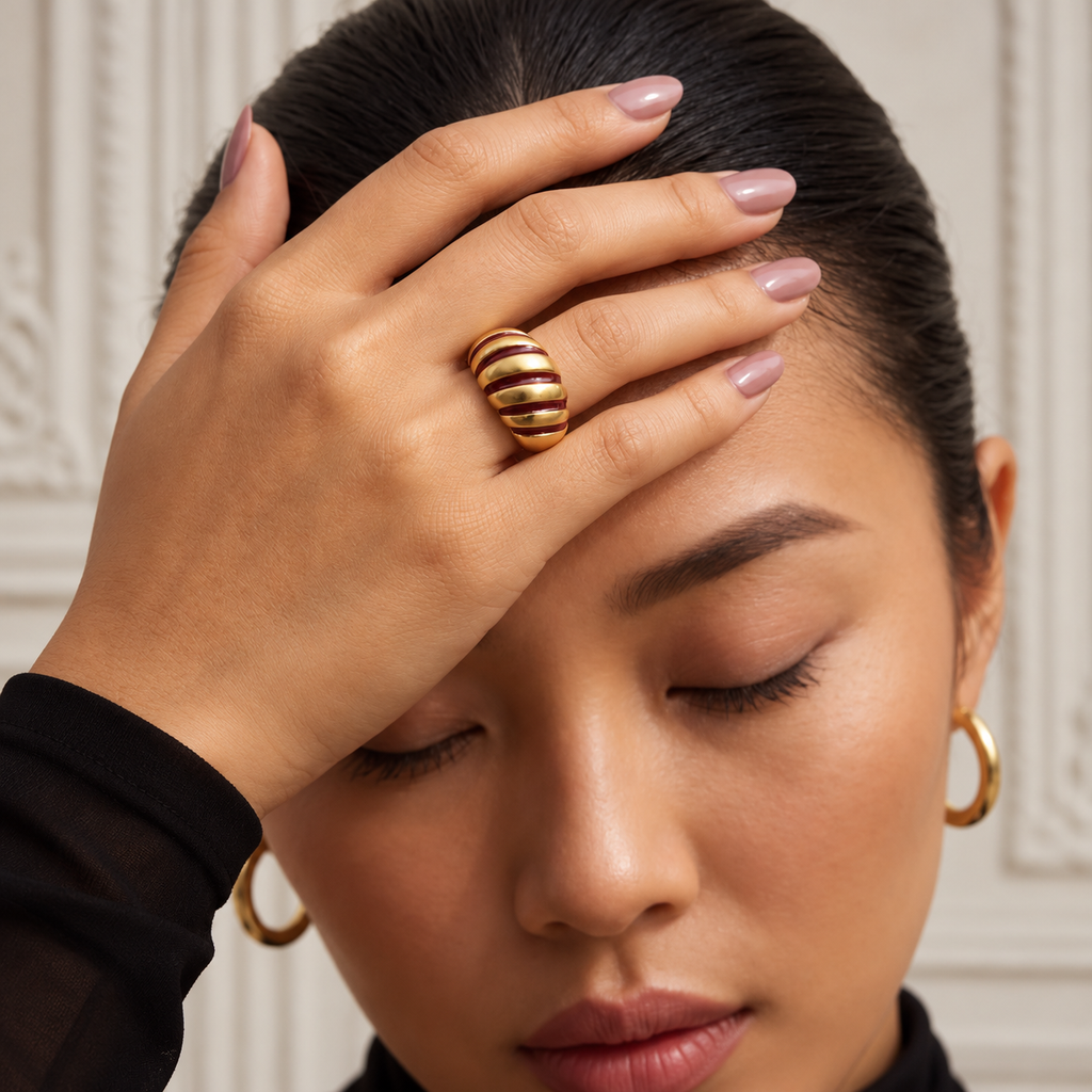 Enamel Detail Ring