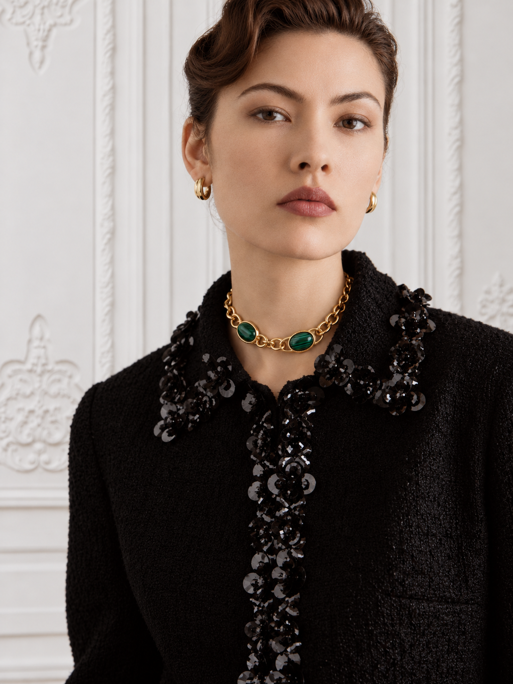 Oval Link Malachite Necklace