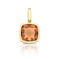 Square Crystal Pendant - Brown