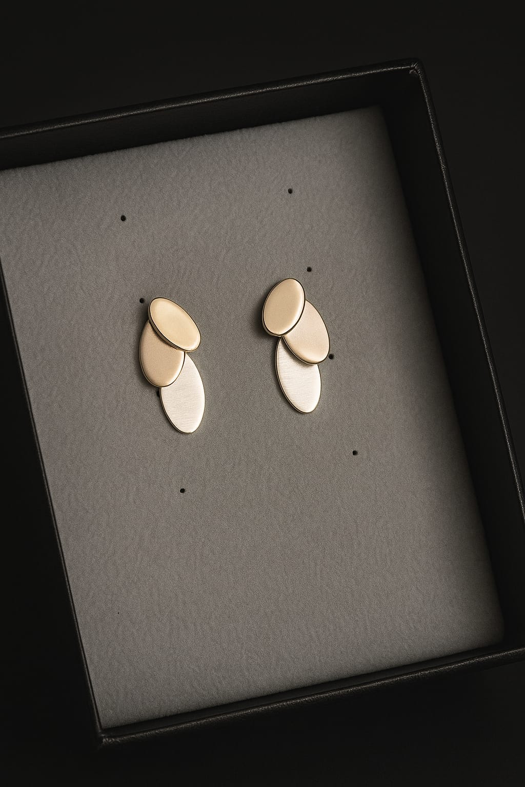Triple-leaf earrings