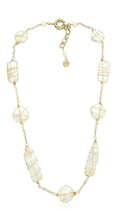 necklace with baroque pearls in organic shapes
