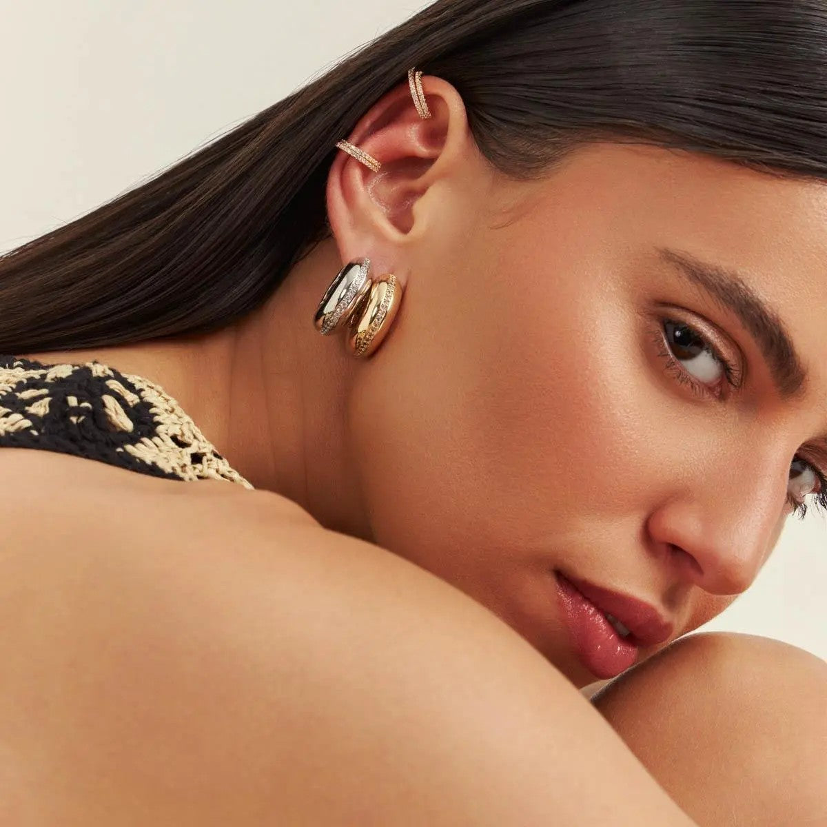 Round Hoop Earrings in Sterling Silver