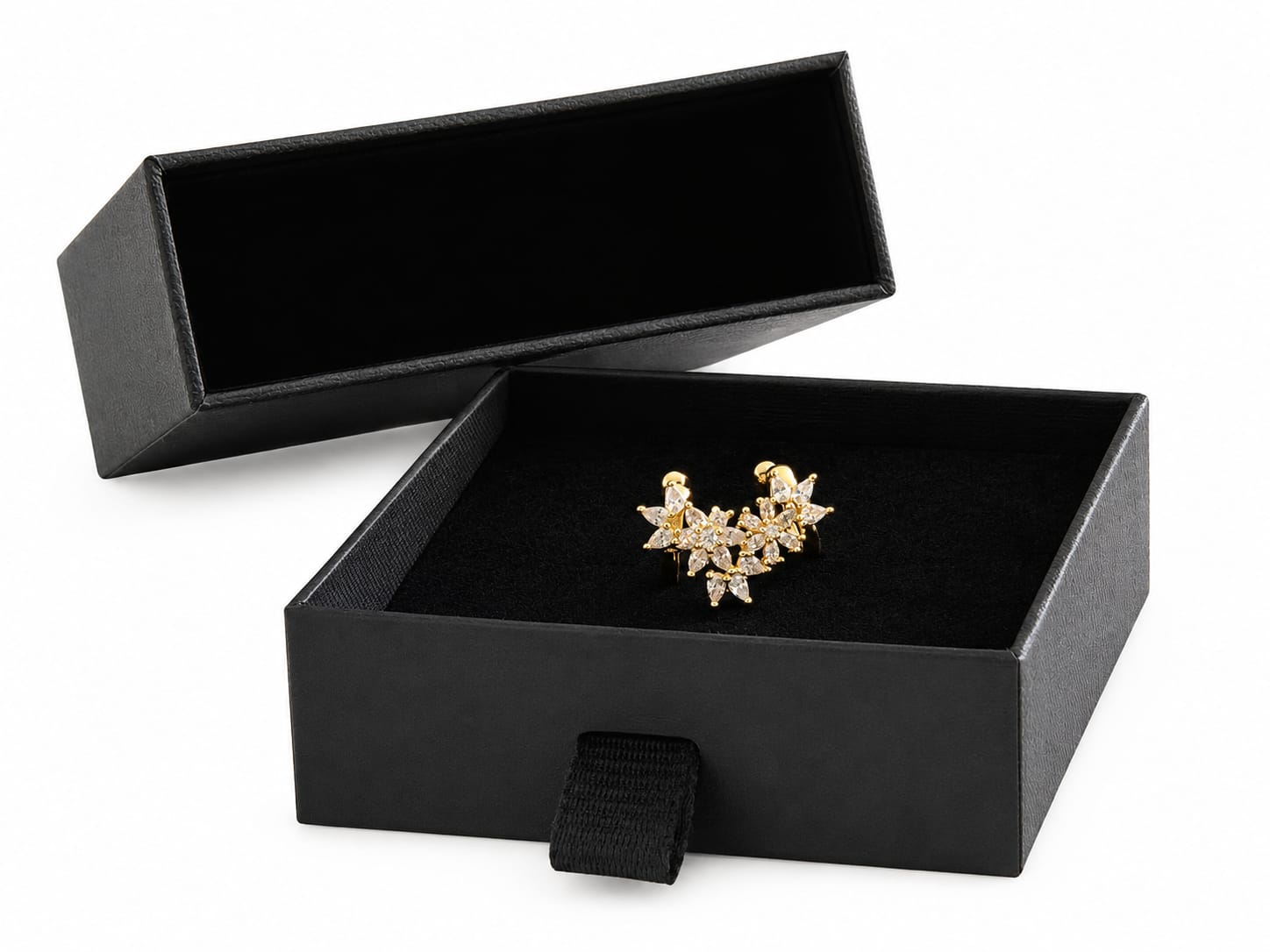 Floral Zirconia Ear Cuff