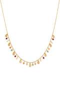 18K Gold-plated necklace featuring tiny gold-plated charms