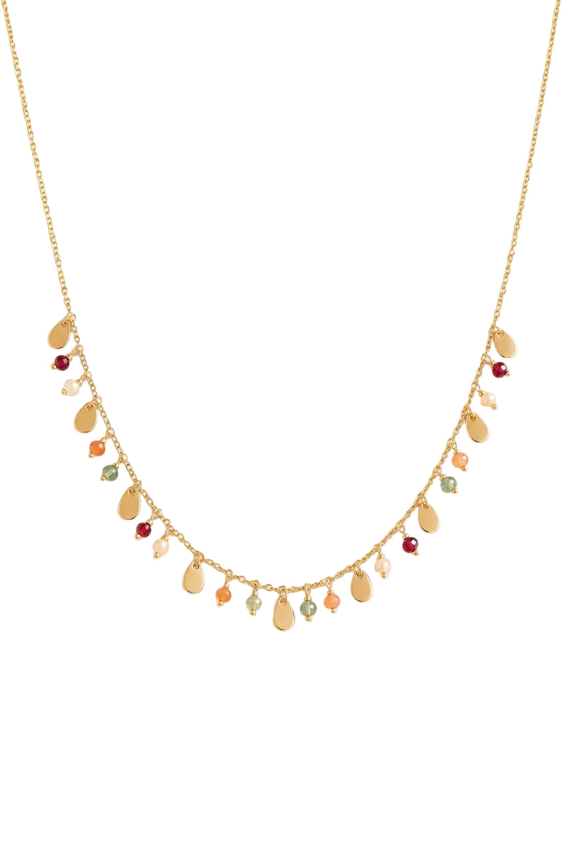 18K Gold-plated necklace featuring tiny gold-plated charms
