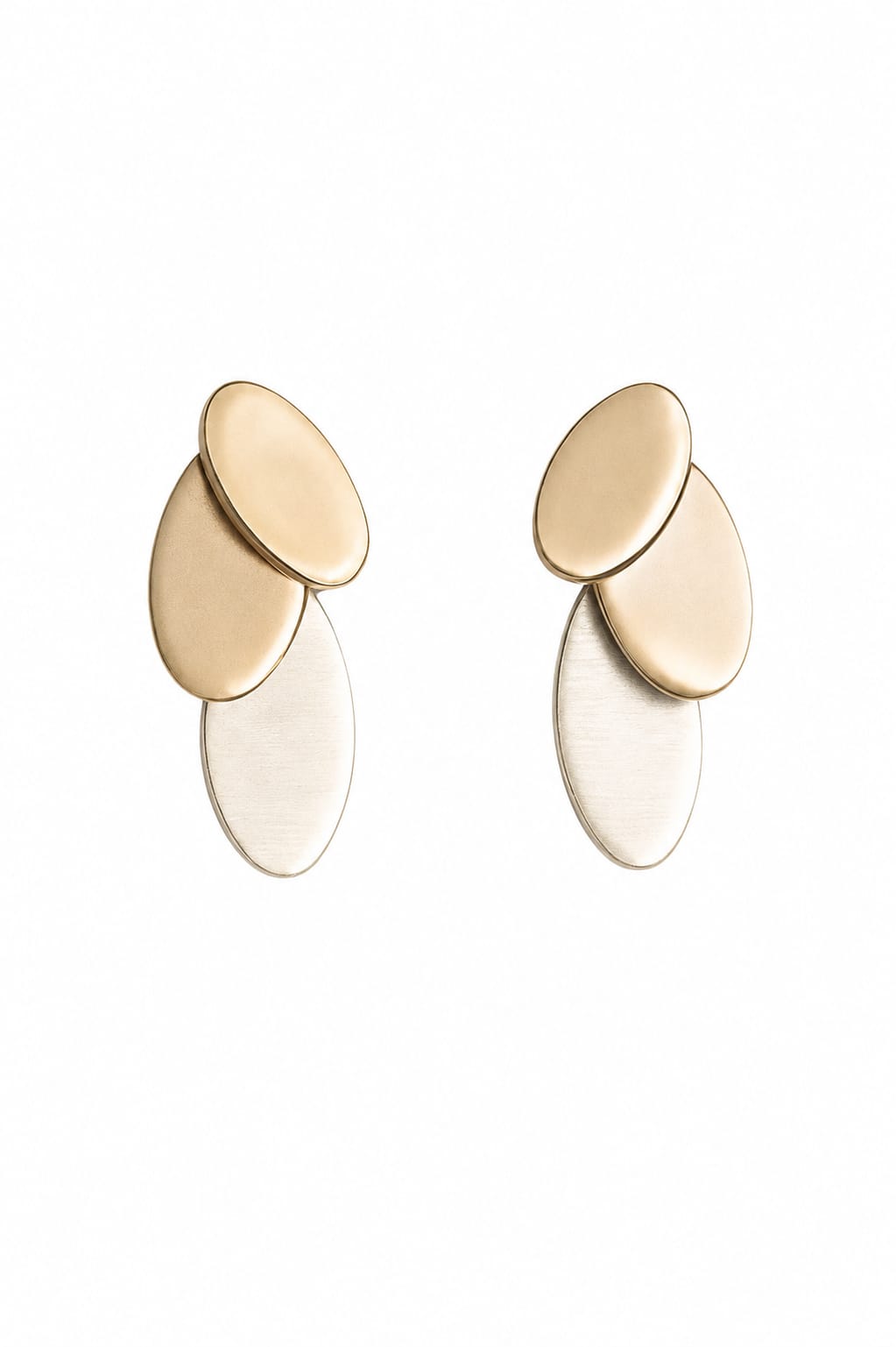 Triple-leaf earrings